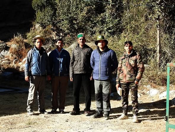 Survey team at Shikari Devi base